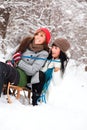 Winter friends Royalty Free Stock Photo