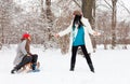 Winter friends Royalty Free Stock Photo