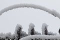 Winter, frost. Energy industry of Ukraine, high-voltage power lines in ice