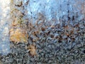 Winter Frost on Vehicle Windshield Royalty Free Stock Photo