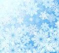 Winter Frosty Tracery Of Snowflakes On Blue Background Royalty Free Stock Photo