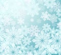 Winter Frosty Tracery Of Snowflakes On Green Background Royalty Free Stock Photo