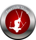 Winter game button freestyle skiing