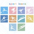 Winter games icon set.