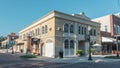 WINTER GARDEN, FLORIDA: MAY 29, 2019 -An older yellow brick building in the historic small town of Winter Garden