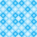 Winter geometrical seamless pattern with snowflakes