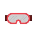 Winter goggles mask isolated icon