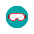Winter goggles mask isolated icon