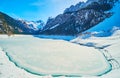 Winter on Gosausee lake, Gosau, Austria Royalty Free Stock Photo