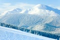 Winter Goverla Mount view (Ukraine) Royalty Free Stock Photo