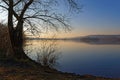 Winter on Grand Parc Miribel-Jonage lake