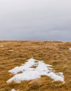 Winter Grass Hill and sky