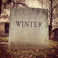 Winter Gravestone Royalty Free Stock Photo