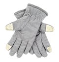 Winter gray gloves for touch screen display isolated