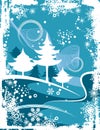 Winter grunge background Royalty Free Stock Photo