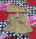 Winter hand stitched frock for baby girl
