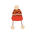 Winter hat icon. Knitted winter cap. illustration