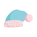 Winter hat warm accessory casual icon isolation