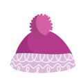 Winter hat warm accessory casual icon isolation