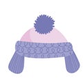 Winter hat warm accessory season icon isolation