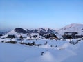 Winter Hemu village in Xinjiang, China Royalty Free Stock Photo