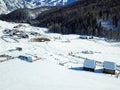 Winter Hemu village in Xinjiang, China Royalty Free Stock Photo