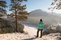 Winter High mountain landscape. Mountains panoramic landscape