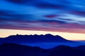 Winter High Tatras mountain range panorama with many peaks and clear sky. Sunny day on top of snowy mountains. Royalty Free Stock Photo