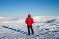 Winter hiking in the mountains. Royalty Free Stock Photo