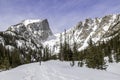 Winter Hiking in Rocky Mountain National Park Royalty Free Stock Photo