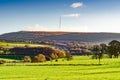 Winter Hill with TV mast and Pigeon Tower near Rivington, West Pennine Moors, Lancashire