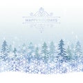 Winter Holiday background with blue snow scenery Royalty Free Stock Photo