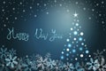 Winter holiday background with snow and fur-tree Royalty Free Stock Photo