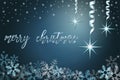 Winter holiday background with snow and stars Royalty Free Stock Photo