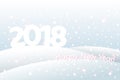 Winter holiday background with text 2018 New Year and Christmas Royalty Free Stock Photo