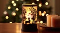 winter holiday candle silhouette