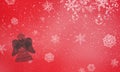 Winter holiday falling snowflakes angel background Royalty Free Stock Photo