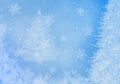 Winter holiday falling snowflakes christmas tree background Royalty Free Stock Photo