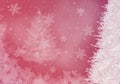 Winter holiday falling snowflakes christmas tree background Royalty Free Stock Photo