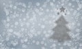 Winter holiday falling snowflakes christmas tree background Royalty Free Stock Photo