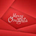 Winter holiday red stylish xmas background. Merry Christmas vector greeting card with calligraphy lettering Royalty Free Stock Photo