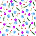 Winter holiday seamless pattern