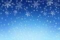 Winter holiday snow background with snowflakes. Christmas abstract backdrop Royalty Free Stock Photo