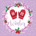 Winter holidays greating card