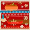 Winter holidays scrapbook kit Royalty Free Stock Photo