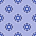 Winter holidays seamless background pattern. Blue circular shapes. Vector