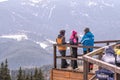 Winter holidays at the ski resort Bukovel in the Carpathian mountains, Ukraine Royalty Free Stock Photo