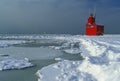 Winter, Holland Lighthouse Royalty Free Stock Photo