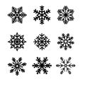 COLLECTION OF SNOW FLAKE VECTOR