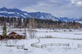 Winter at the horse ranch Royalty Free Stock Photo